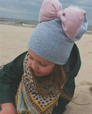 Girls Oversized Bow Beanie Hat + Scarf With Tassels - ONLY 5 LEFT !!! - Wild Child Closet