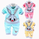 Boys And Girls Cotton/Velvet Bunny 2 Pcs Set - Wild Child Closet