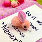 Bunny Rabbit Fluff Ball Hair Clip/Barrette - Wild Child Closet