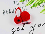 Bunny Rabbit Fluff Ball Hair Clip/Barrette - Wild Child Closet