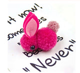 Bunny Rabbit Fluff Ball Hair Clip/Barrette - Wild Child Closet