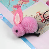 Bunny Rabbit Fluff Ball Hair Clip/Barrette - Wild Child Closet