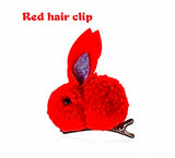 Bunny Rabbit Fluff Ball Hair Clip/Barrette - Wild Child Closet