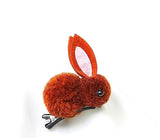Bunny Rabbit Fluff Ball Hair Clip/Barrette - Wild Child Closet