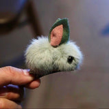 Bunny Rabbit Fluff Ball Hair Clip/Barrette - Wild Child Closet