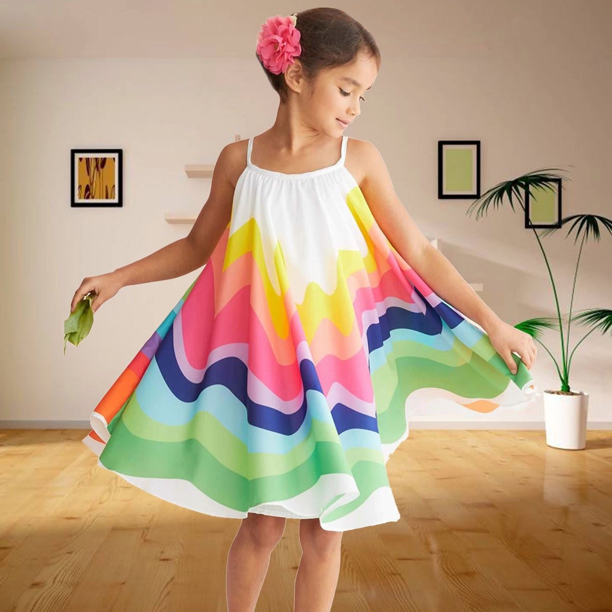 Girls Maxi Dress | Girls Chiffon Rainbow Maxi Dress Wild Child Closet Girls Maxi Dress | Girls Chiffon Rainbow Maxi Dress Wild Child Closet