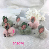 Bunny Rabbit Fluff Ball Hair Clip/Barrette - Wild Child Closet