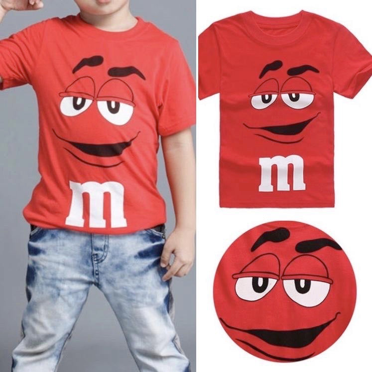 red m&m shirt