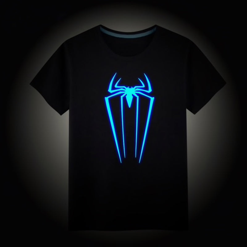 Glow in the dark t shirts | Boys And Girls Spider Glow In T-Shirts - LEFT!!! – Wild Child Closet