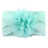 Girls Wide Chiffon Dotted Flower Headband - Wild Child Closet