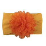 Girls Wide Chiffon Dotted Flower Headband - Wild Child Closet