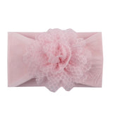 Girls Wide Chiffon Dotted Flower Headband - Wild Child Closet
