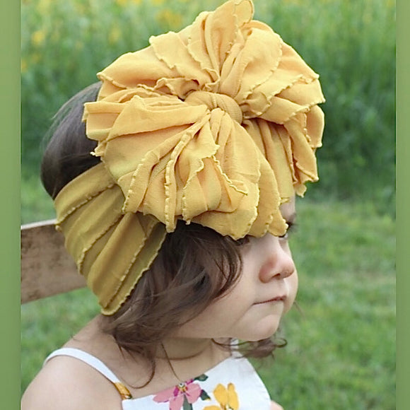 Girls Chiffon Oversize Bow Headband - Wild Child Closet