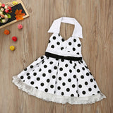 Girls Halter Polka Dot Vintage Style  Dress - Wild Child Closet