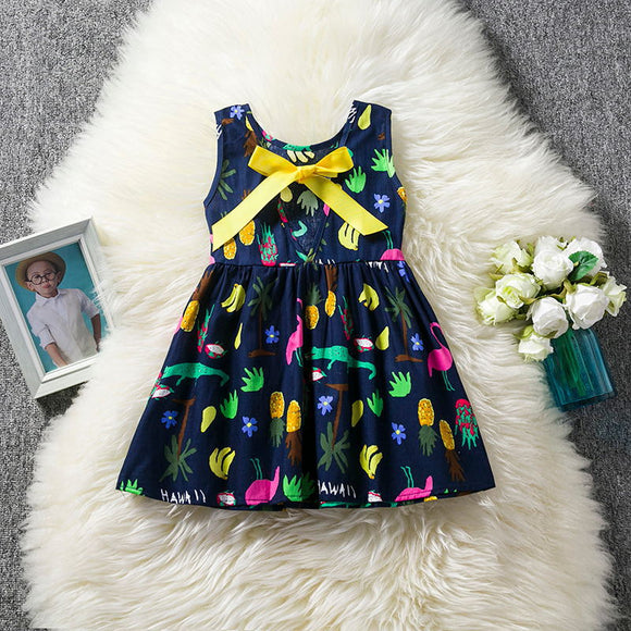 Girls Multi Print Dress - Wild Child Closet
