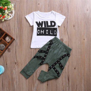 Boys Wild Child Street Rock T-shirt + Harem Pants - Wild Child Closet
