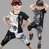 Boys T-Shirt + Cropped Harem Pants  Set- ONLY 4 LEFT !!! - Wild Child Closet