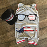 Boys American Flag Romper/Jumpsuit - ONLY 2 LEFT !!! - Wild Child Closet