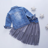 Girls Denim Jacket + Denim Tulle Skirt - ONLY 2 LEFT !!! - Wild Child Closet