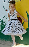 Girls Halter Polka Dot Vintage Style  Dress - Wild Child Closet