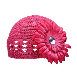 Girls Crochet Flower Hat - ONLY 2 LEFT !!! - Wild Child Closet
