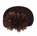 Girls Big Flower Knit Hat - Wild Child Closet