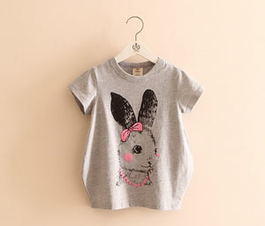Girls Bunny Loose T-Shirt Tunic/Dress - ONLY 3 LEFT !!! - Wild Child Closet