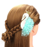 Swan Sparkly Mesh Feather Crown Hair Clip - Wild Child Closet