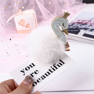Swan Sparkly Mesh Feather Crown Hair Clip - Wild Child Closet