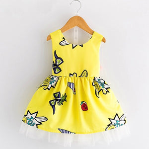 Girls Graffiti Print Tutu Dress - Wild Child Closet