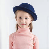 Girls And Boys  Woolen Adjustable Bowler Fedora Hat - Wild Child Closet