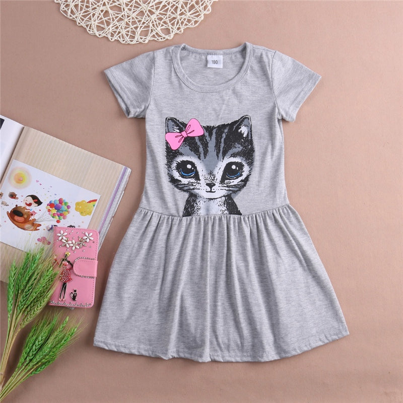 grey cat dress GINGERAIN French Ruffle Shirt Dress for Cats