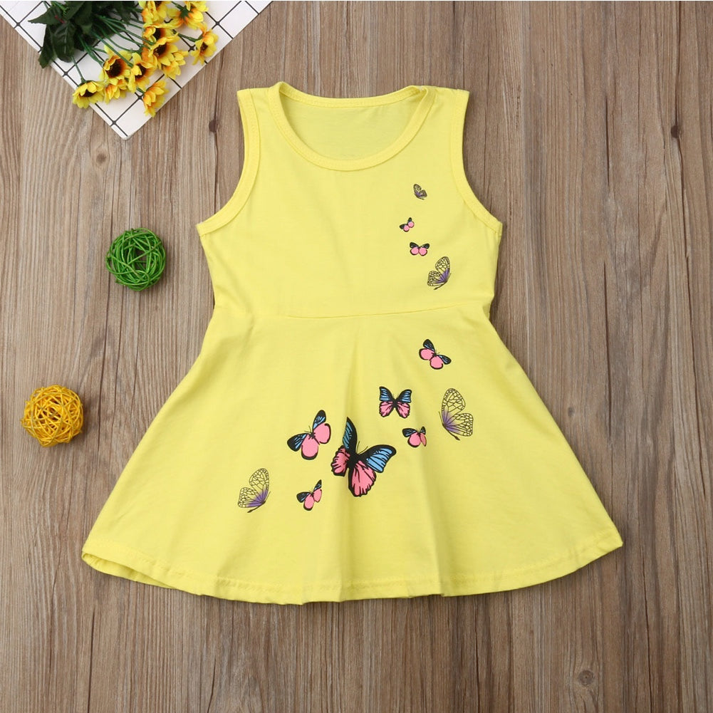 Girls butterfly Dress | Girls Butterfly Print Comfort Dress – Wild ...