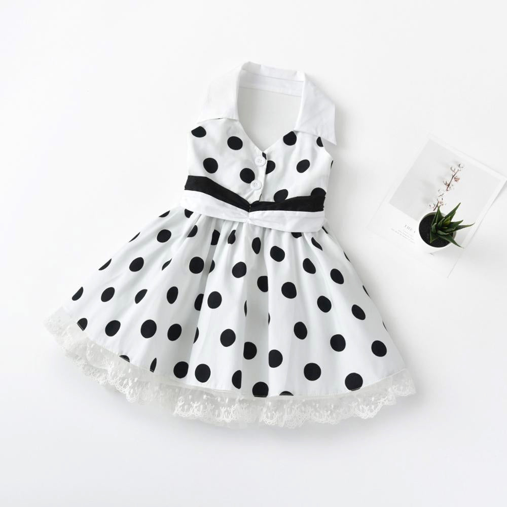 Girls Vintage Halter Polka Dot Dress – Wild Child Closet