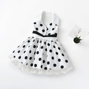 Girls Halter Polka Dot Vintage Style  Dress - Wild Child Closet