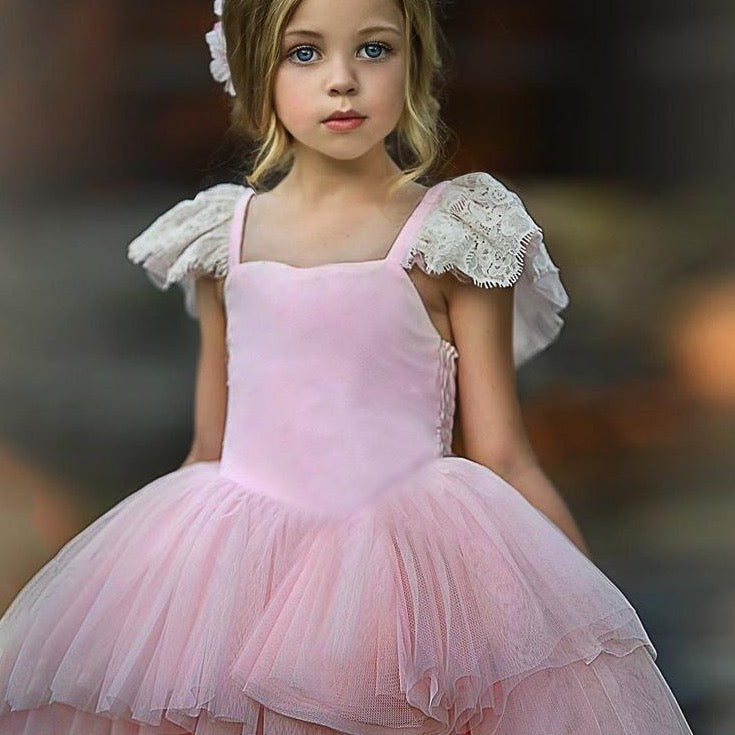layered tutu dress Pink Ruffle Layered Tutu Dress With Sequins