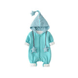 Boys And Girls Thicken Hooded Rompers - Wild Child Closet