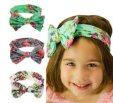 Girls Butterfly Bowknot Elastic Print Headband - Wild Child Closet