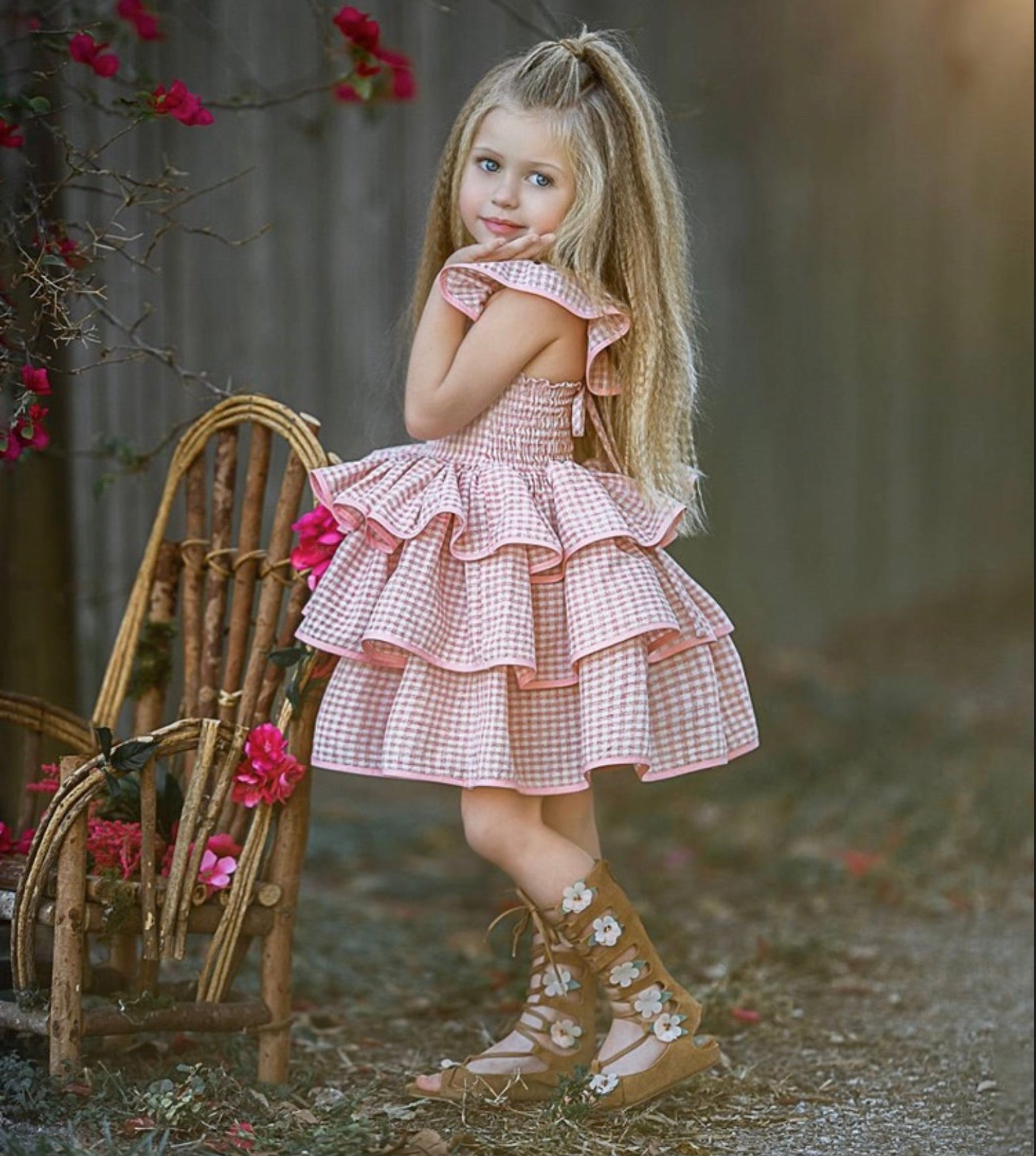 Girls Triple Ruffle Checkered Dress - ONLY 5 LEFT !!! – Wild Child