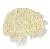 Girls Big Flower Knit Hat - Wild Child Closet