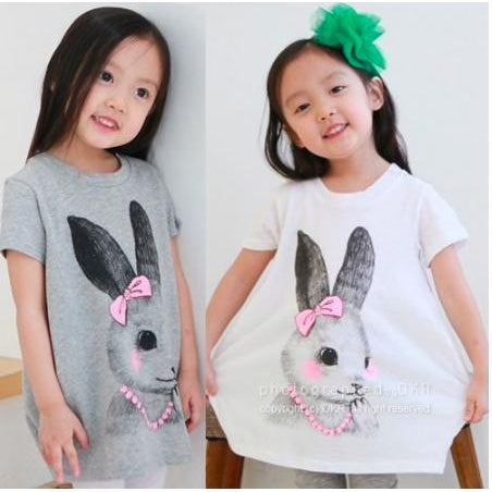 Girls Bunny Loose T-Shirt Tunic/Dress - ONLY 3 LEFT !!! - Wild Child Closet