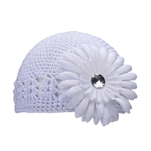 Girls Crochet Flower Hat - ONLY 2 LEFT !!! - Wild Child Closet