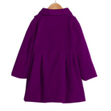 Girls Purple Velvet/Wool Blend Coat - Wild Child Closet